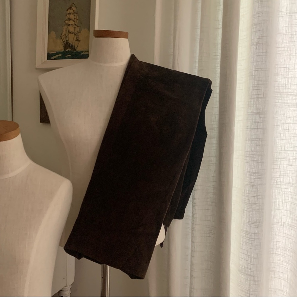Lord & Taylor Brown Suede Pants - Picture 7 of 15